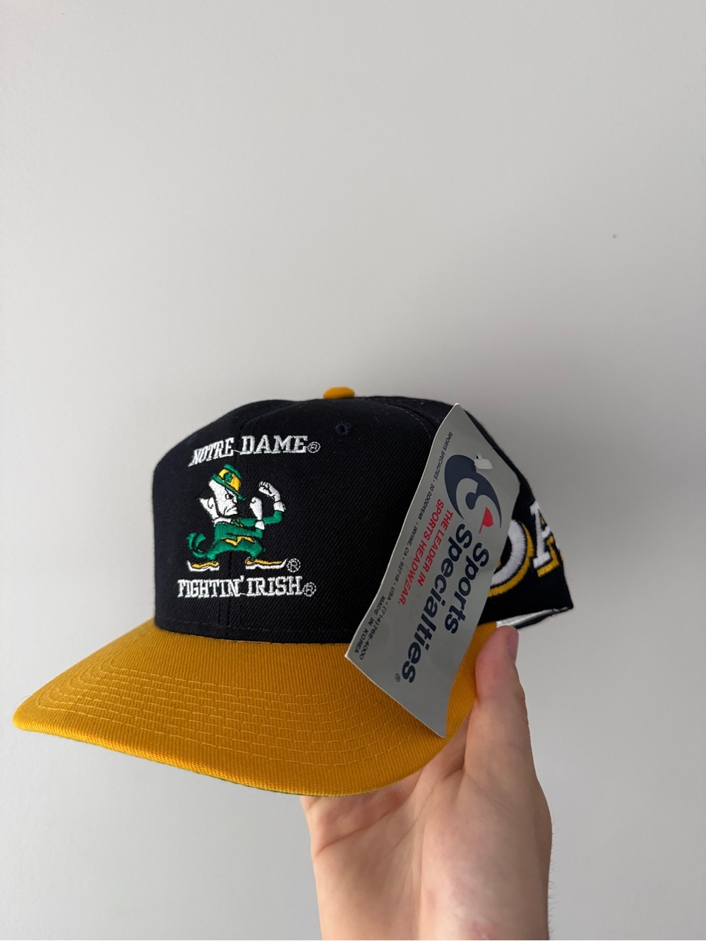 Vintage Notre Dame Sports Specialties 90s Hat Cap Snapback NCAA Irish NWT